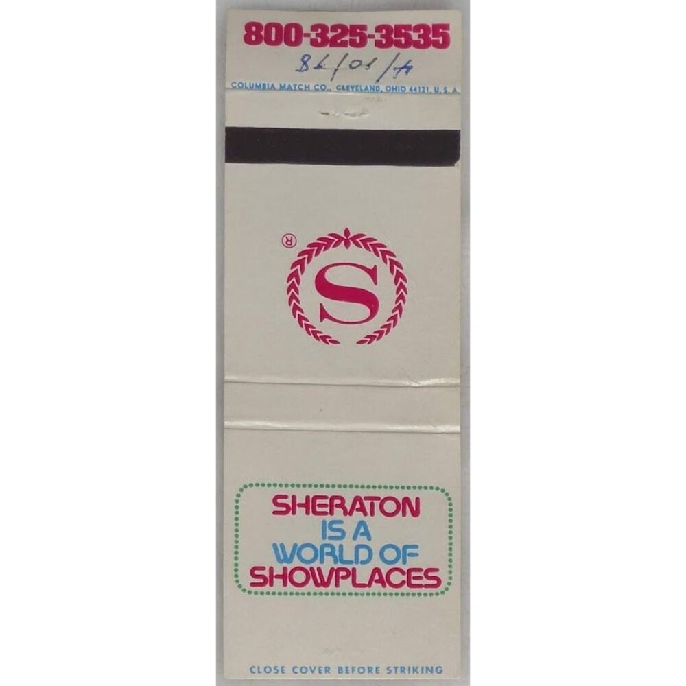 Vintage Matchbook Cover Sheraton Worldwide World of Showplaces